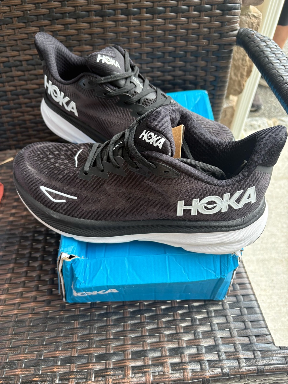Hoka Men's Running Shoes - Black with White Accents - Picture 2 of 12